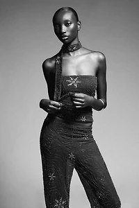 BEADED SCARF TOP