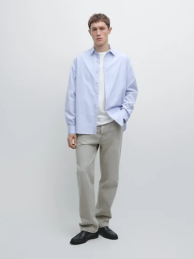 Regular fit pinstriped shirt
