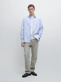 Regular fit pinstriped shirt