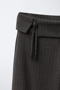 PINSTRIPE BOW PANTS
