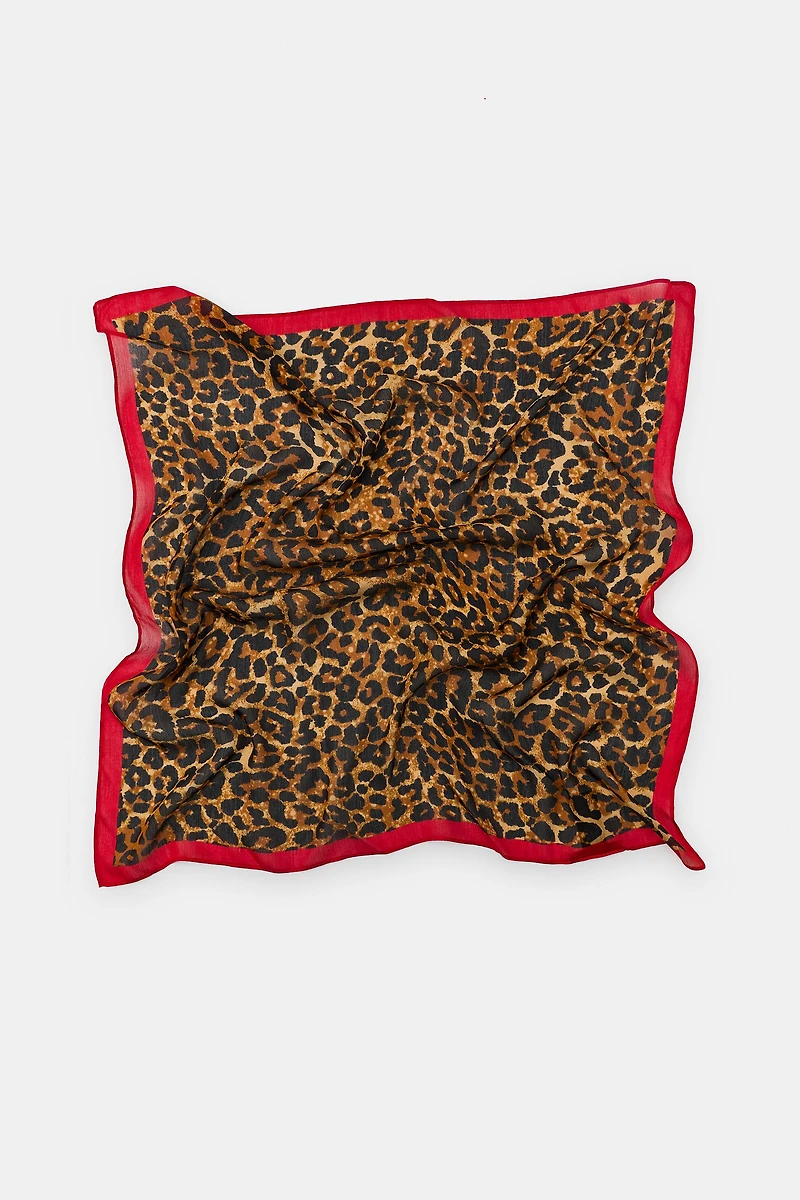 ANIMAL PRINT MODAL SILK SCARF