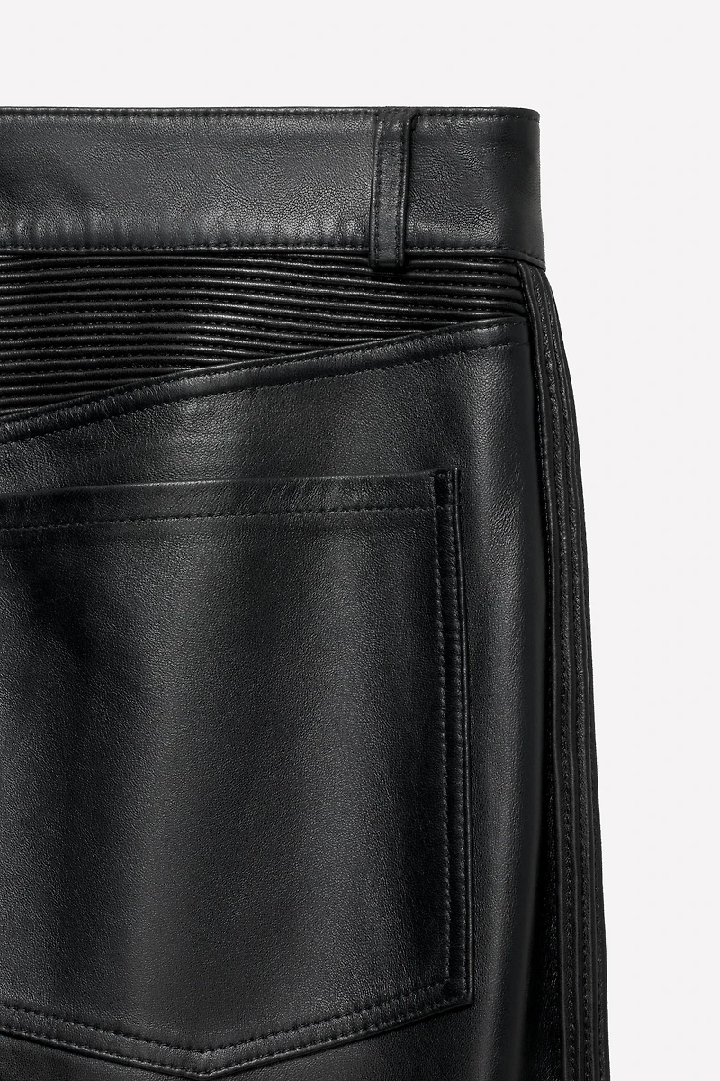 LUDOVIC DE SAINT SERNIN x ZARA LEATHER BIKER PANTS