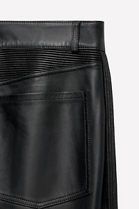 LUDOVIC DE SAINT SERNIN x ZARA LEATHER BIKER PANTS