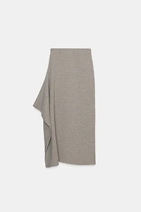 ASYMMETRIC MIDI SKIRT