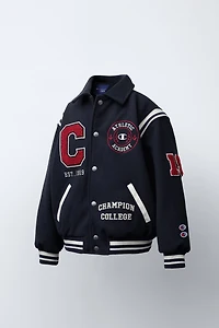 CHAMPION ® X ZARA PATCH CLOTH BOMBER JACKET