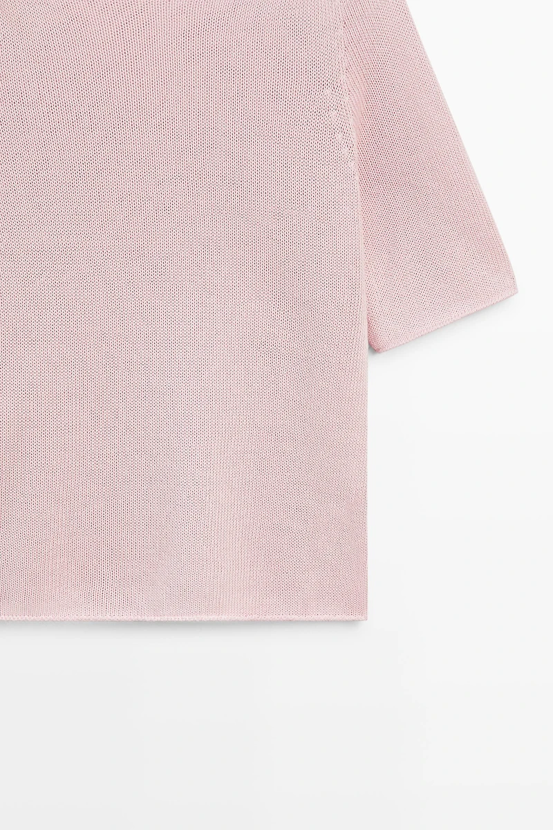 Pull en maille à col bateau 100 % coton