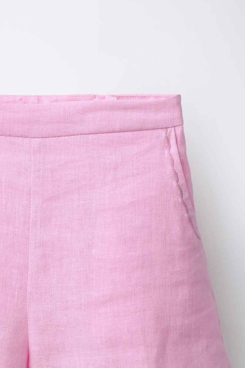 100% LINEN SHORTS