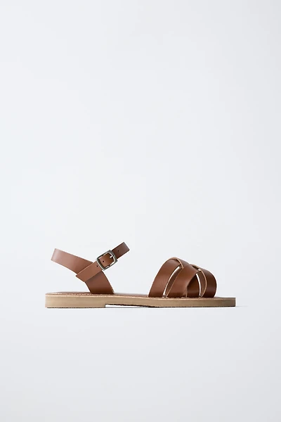 LEATHER STRAP SANDALS