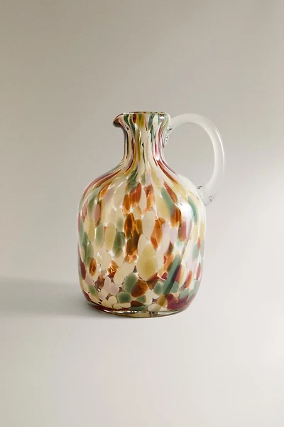 COLORED GLASS PITCHER