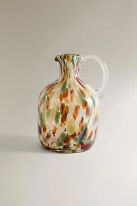 COLORED GLASS PITCHER