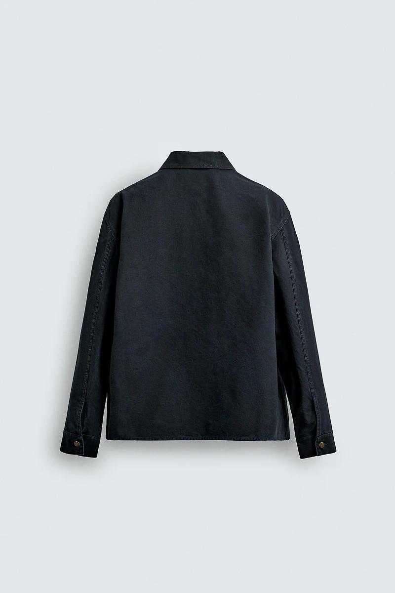 CANVAS OVERSHIRT WITH POCKET