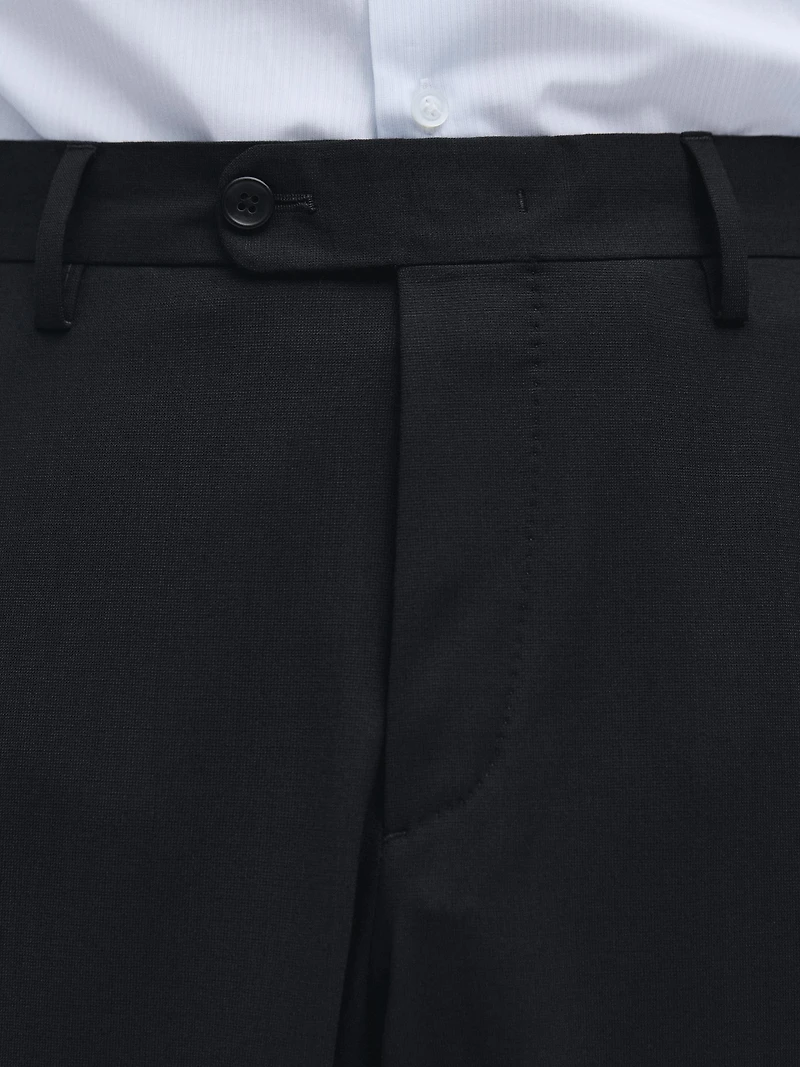 Wool blend suit trousers