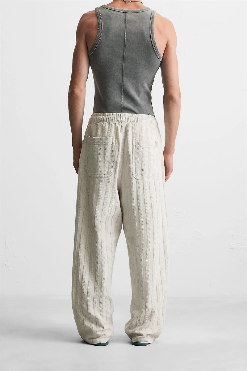 PANTALON COUPE DÉCONTRACTÉE JACQUARD