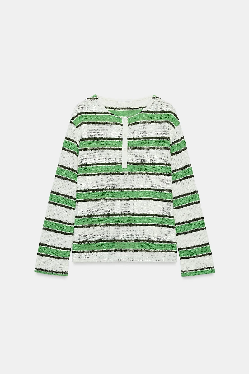 T-SHIRT RUSTIQUE À RAYURES