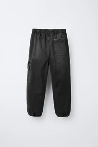 DENIM CARGO JOGGER PANTS