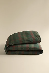 CHRISTMAS TARTAN CHECK COTTON DUVET COVER