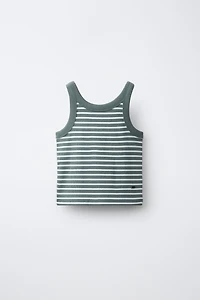 STRIPED APPLIQUÉ TOP