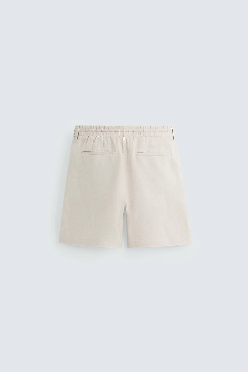 100% LINEN SHORTS