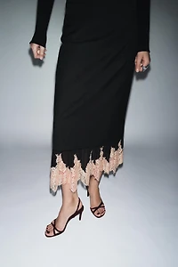 ZW COLLECTION COMBINED LACE SKIRT