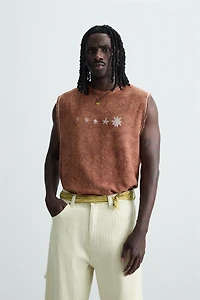 DÉBARDEUR EN TRICOT LAVÉ