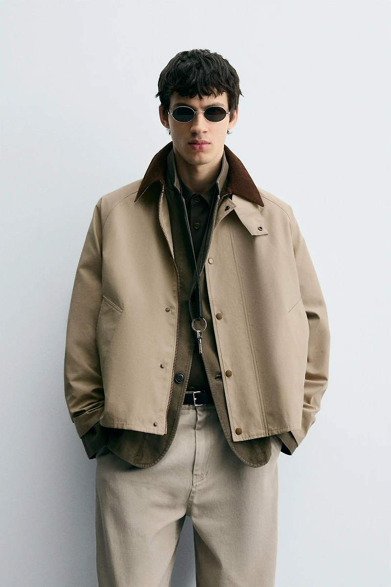 BLOUSON TECHNIQUE COL CONTRASTANT