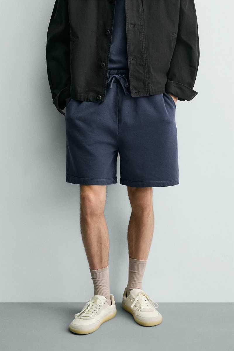 BASIC WASHED JOGGER SHORTS