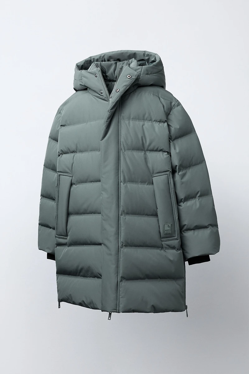 LONG WATER-REPELLENT DOWN PUFFER COAT