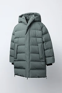 LONG WATER-REPELLENT DOWN PUFFER COAT