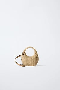 RAFFIA EFFECT CROSSBODY BAG