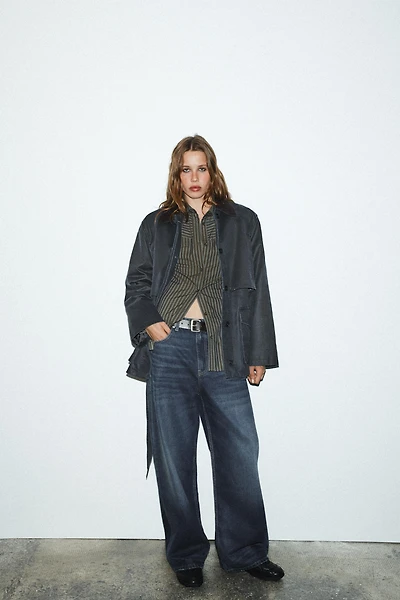 WAXED PARKA WITH CORDUROY COLLAR