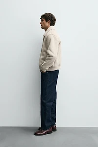 VESTE EFFET DAIM BI-MATIÈRE