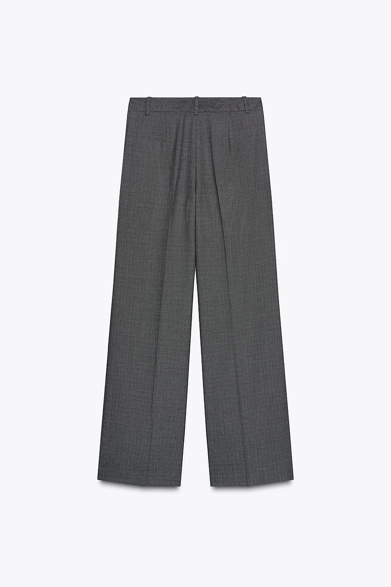 WIDE LEG PLEATED PANTS