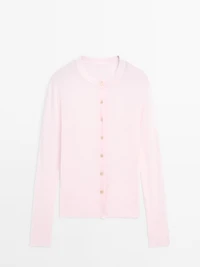 Lightweight 100% wool cardigan - STUDIO