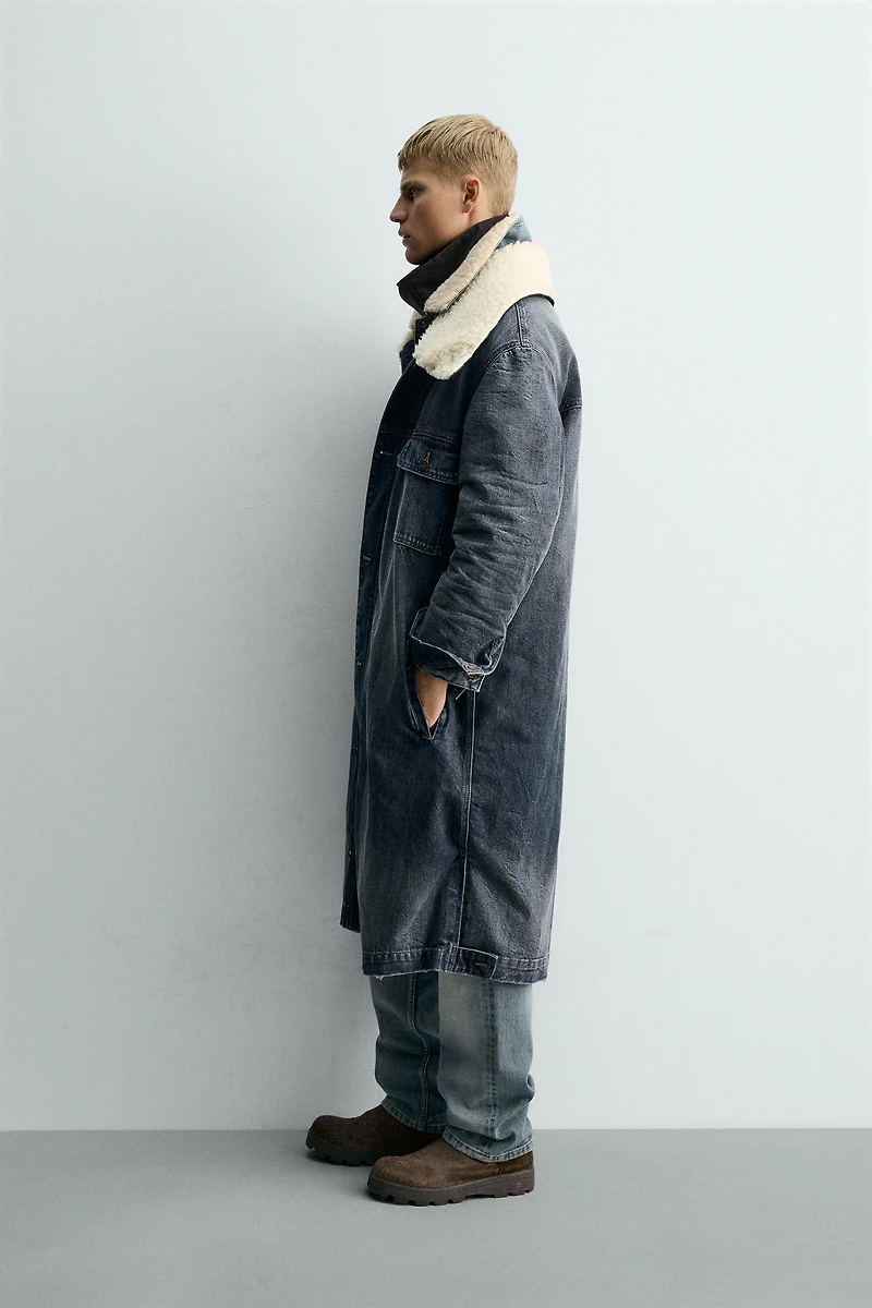 CONTRASTING DENIM COAT X SR_A