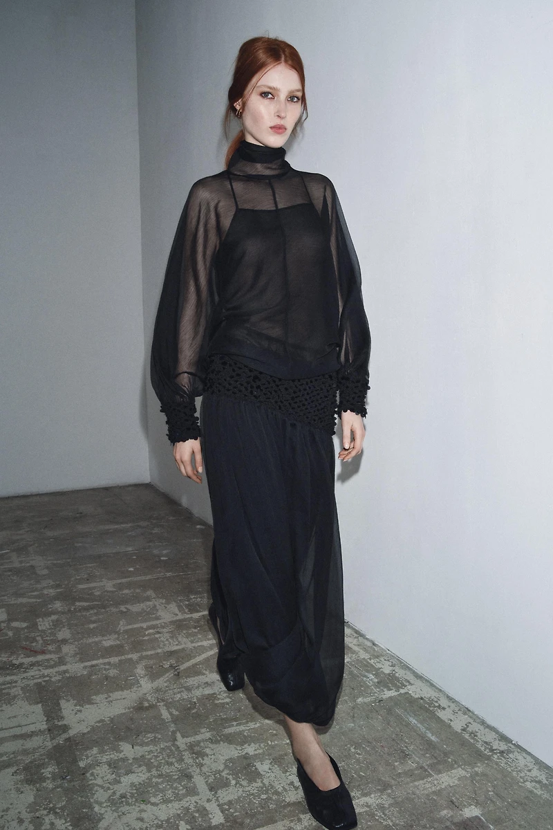 BLOUSE SEMI-TRANSPARENTE ZW COLLECTION