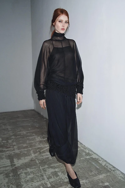 BLOUSE SEMI-TRANSPARENTE ZW COLLECTION