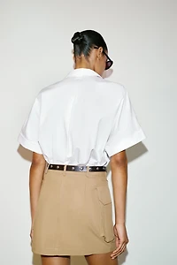 CHEMISE POPELINE MANCHES COURTES