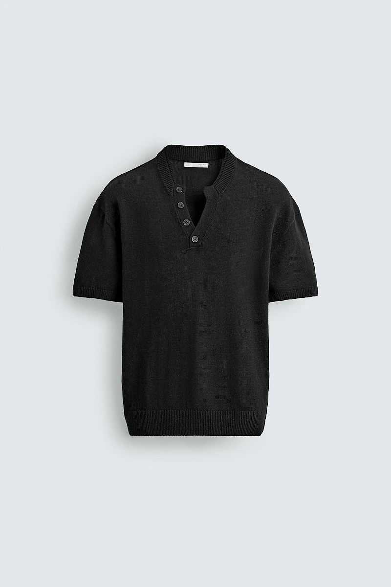 T-SHIRT EN MAILLE COTON ET LIN