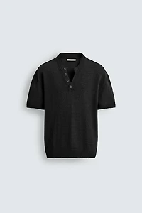 T-SHIRT EN MAILLE COTON ET LIN