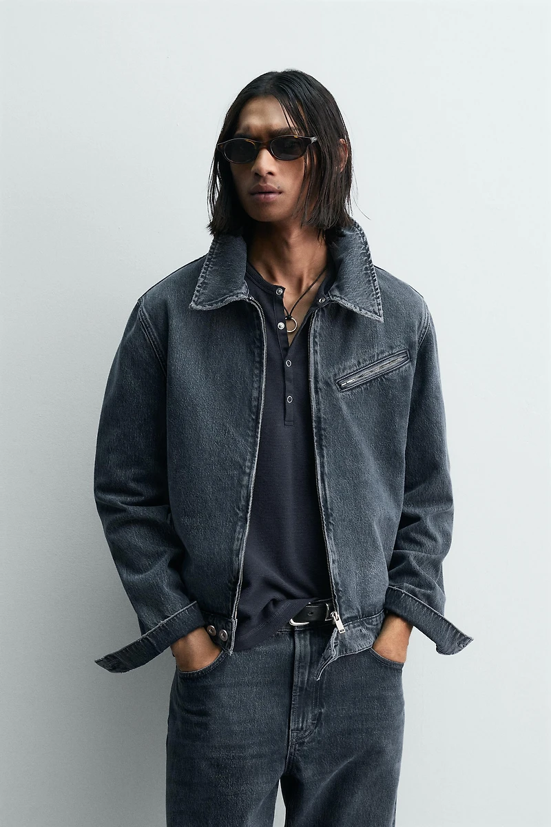 ZIPPER DENIM JACKET