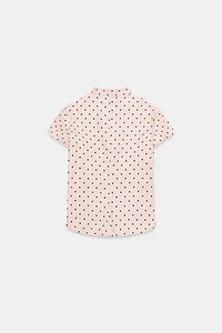 MANDARIN COLLAR VENTED TOP