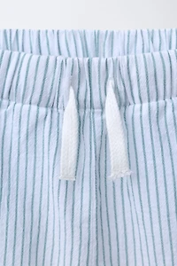 TEXTURED STRIPED SHORTS