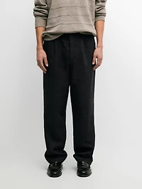 Pantalon chiné total look lin