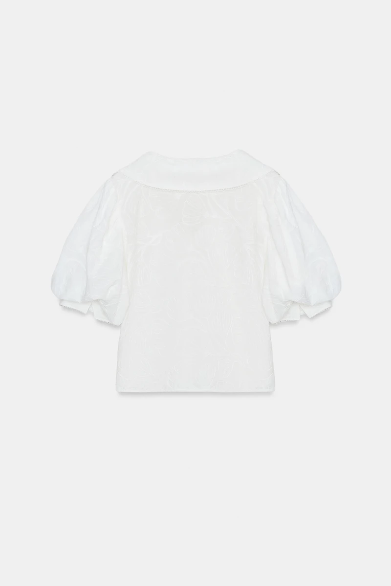 BLOUSE À COL CLAUDINE