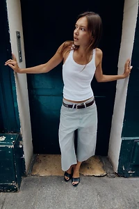 BERMUDA JORTS DENIM TRF DÉCHIRURES TAILLE MI-HAUTE
