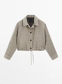 100% linen bomber jacket