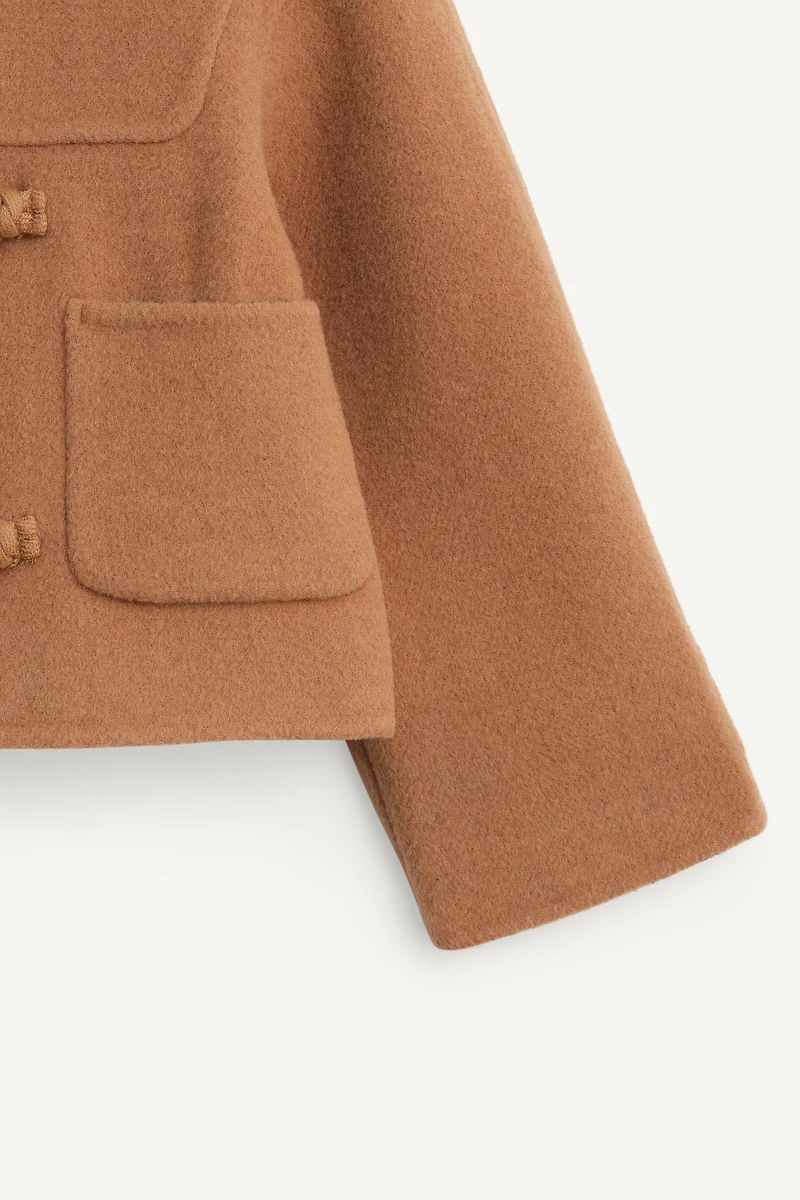 LIMITED EDITION SHORT WOOL BLEND DUFFLE COAT