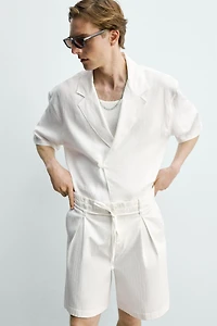 RELAXED FIT PLEATED SHORTS