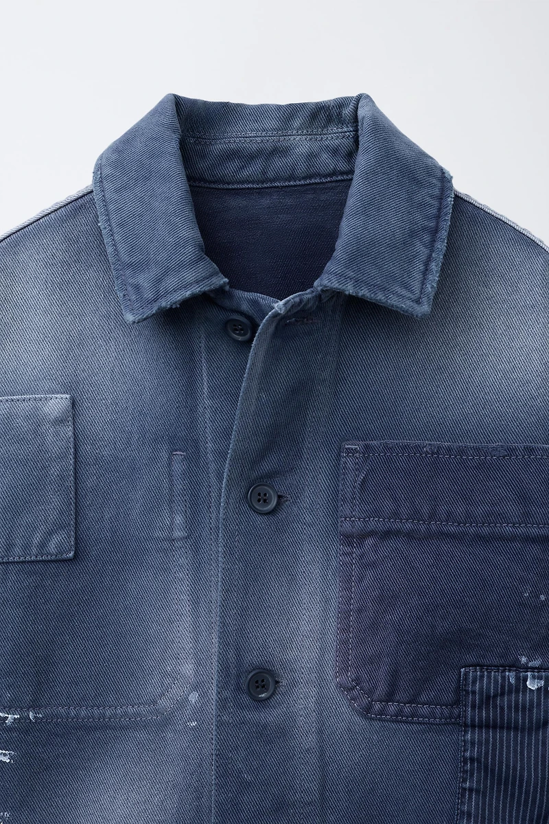 WASHED EFFECT OVERSHIRT
