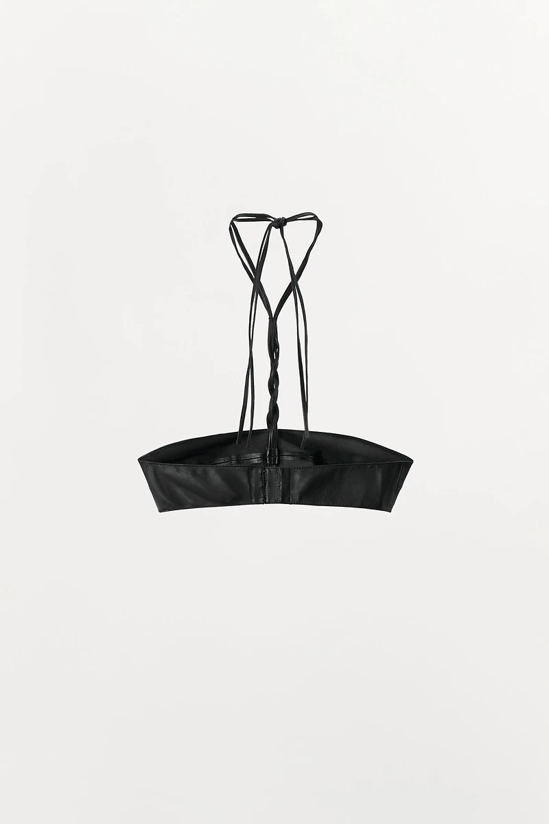 100% BRAIDED LEATHER BRA